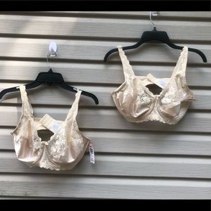 2 NWT 38D beige lace bras from Kmart